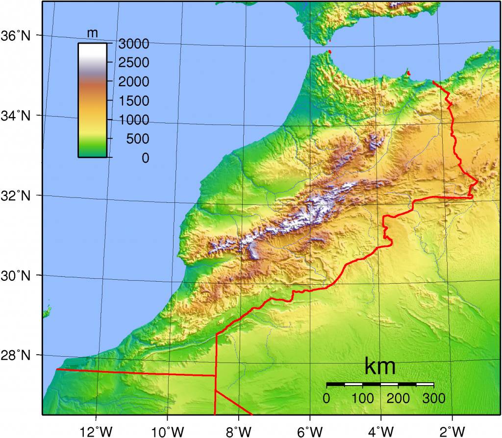 carte-relief-maroc